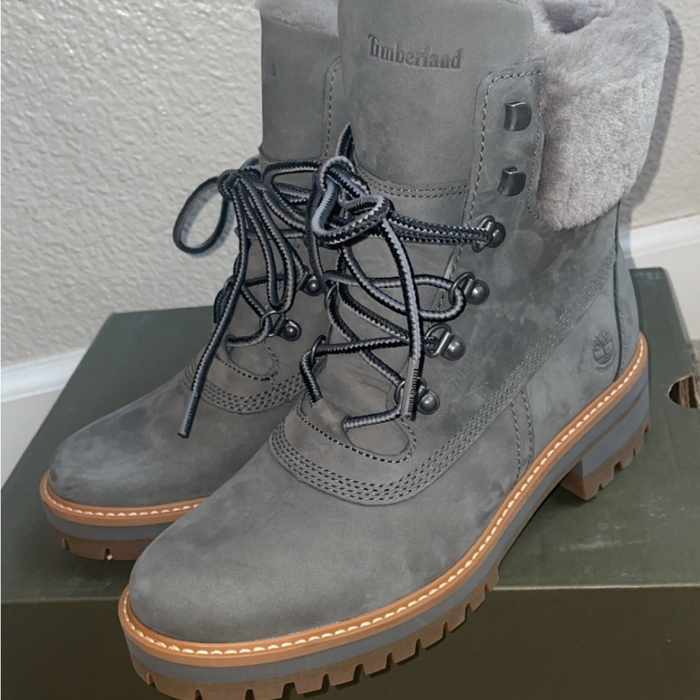 Timberland Women's Charcoal Fur-Lined Boots